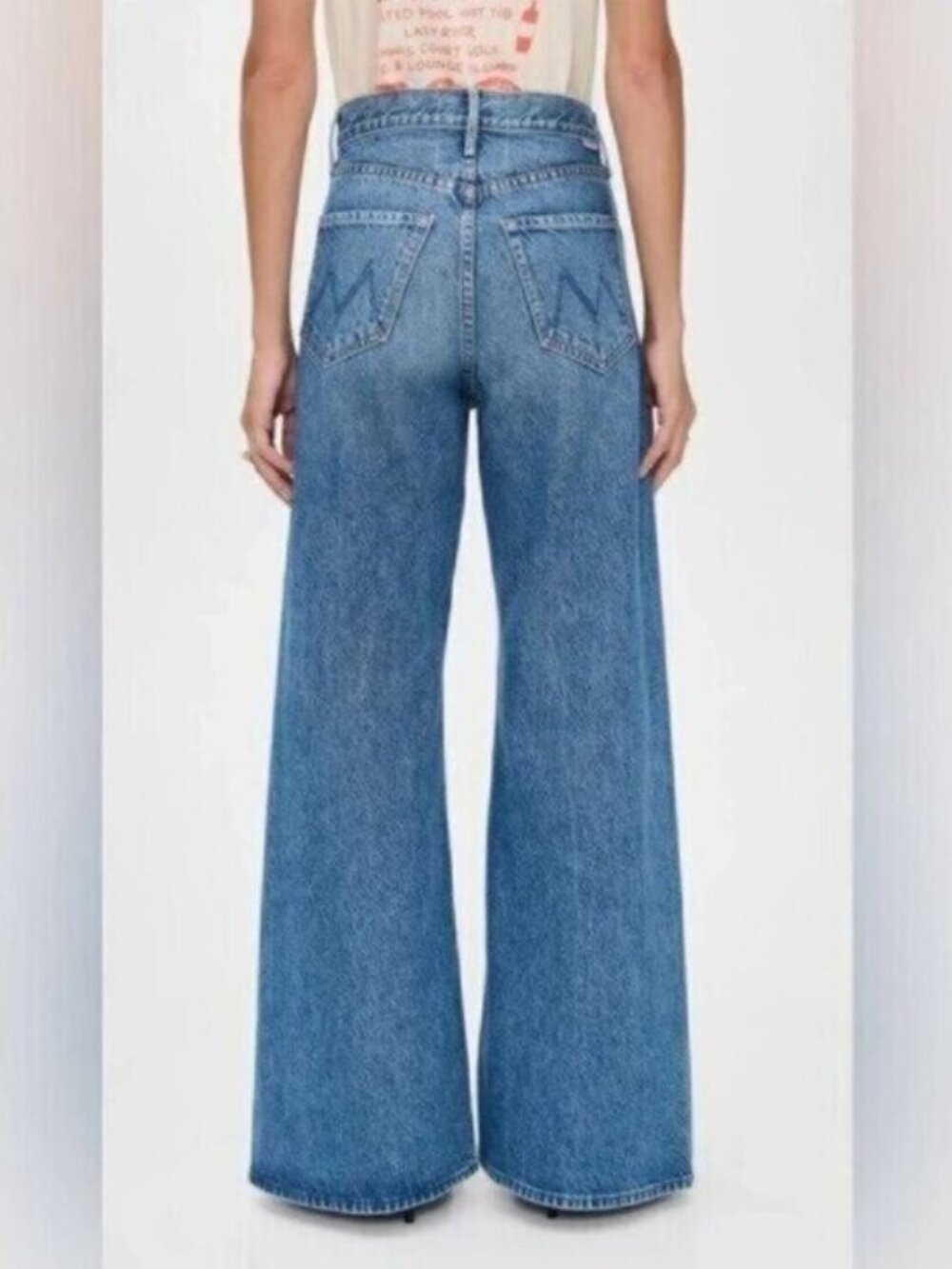 New! MOTHER The Lemon Twist High-Rise Flare Jeans - Picture 2 of 8